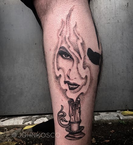Pure Ink Tattoo - NJ - John Kosco - Candle Tattoo