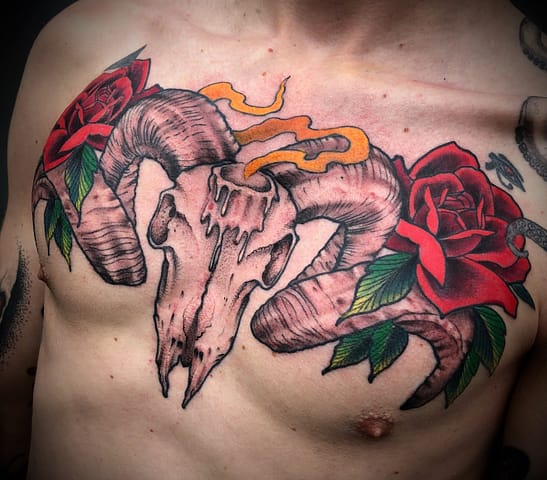 Pure Ink Tattoo - NJ - John Kosco - Ram Candle Tattoo