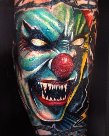 Pure Ink Tattoo - NJ - Ian Shafer - Clown Tattoo