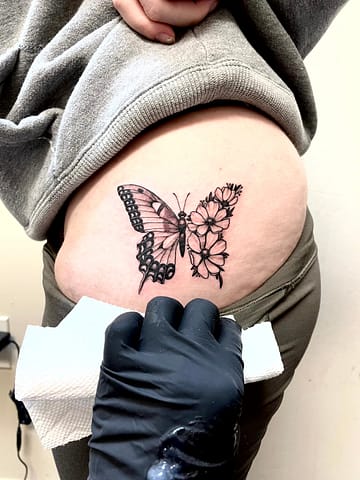 Allyssa-Bollmann- Butterfly Flowers -Tattoos