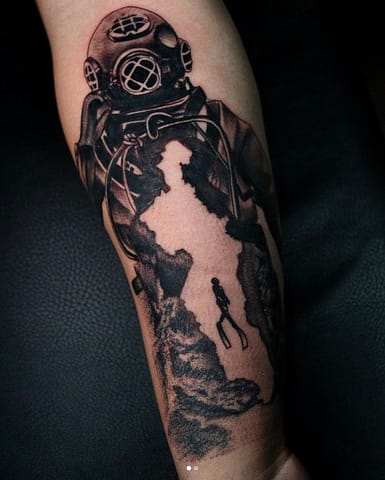 Pure Ink Tattoo - NJ - Tito Rodriguez - Diver Tattoo