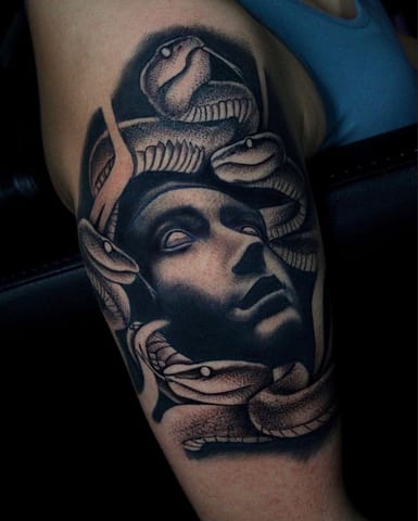 Pure Ink Tattoo - NJ - Tito Rodriguez - Medusa Tattoo