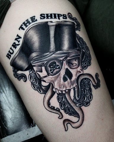 Pure Ink Tattoo - NJ - Tito Rodriguez - Pirate Skull Tattoo