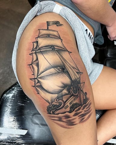 Pure Ink Tattoo - NJ - Tito Rodriguez - Ship Tattoo