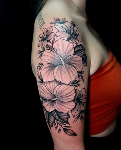 Pure Ink Tattoo - NJ - Tito Rodriguez - Flowers Tattoo