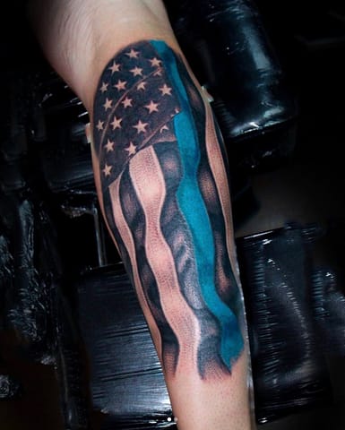 Pure Ink Tattoo - NJ - Tito Rodriguez - American Flag Tattoo