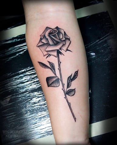 Pure Ink Tattoo - NJ - Tito Rodriguez - Rose Tattoo